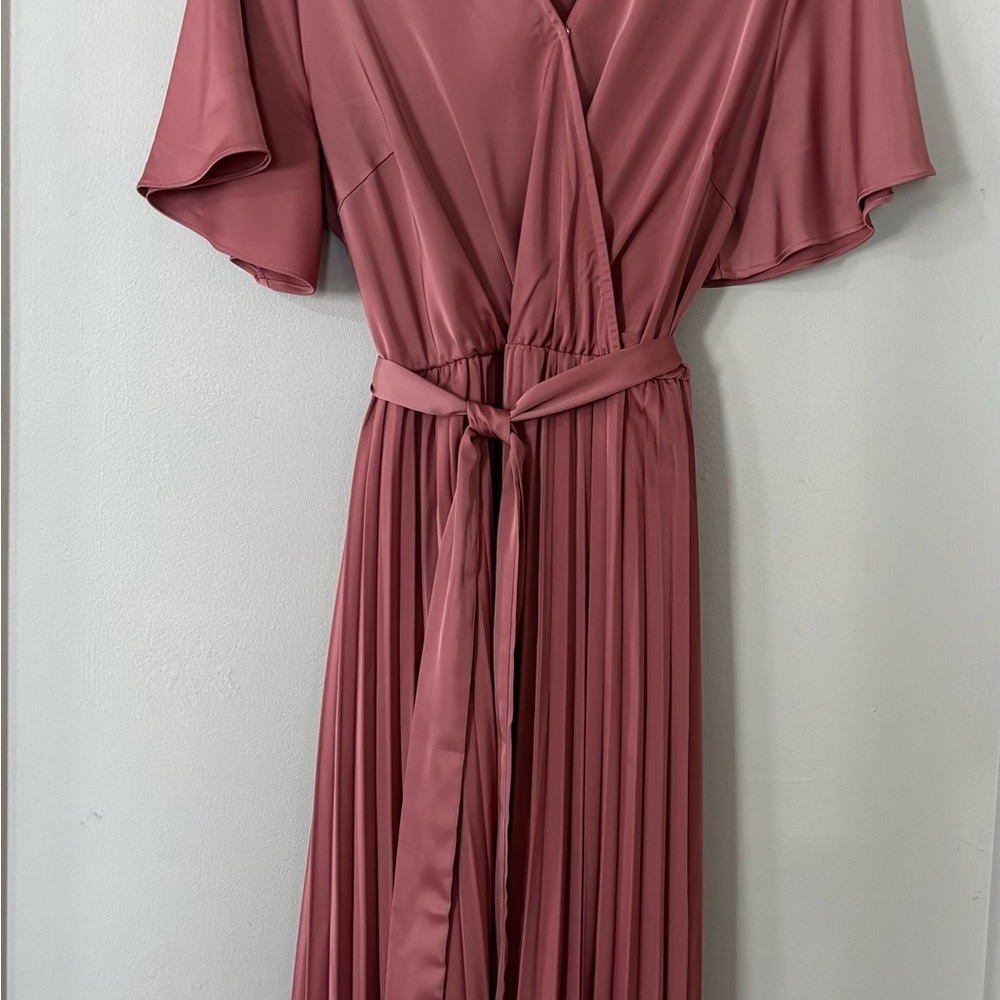 Mauve Wrap-Look Dress